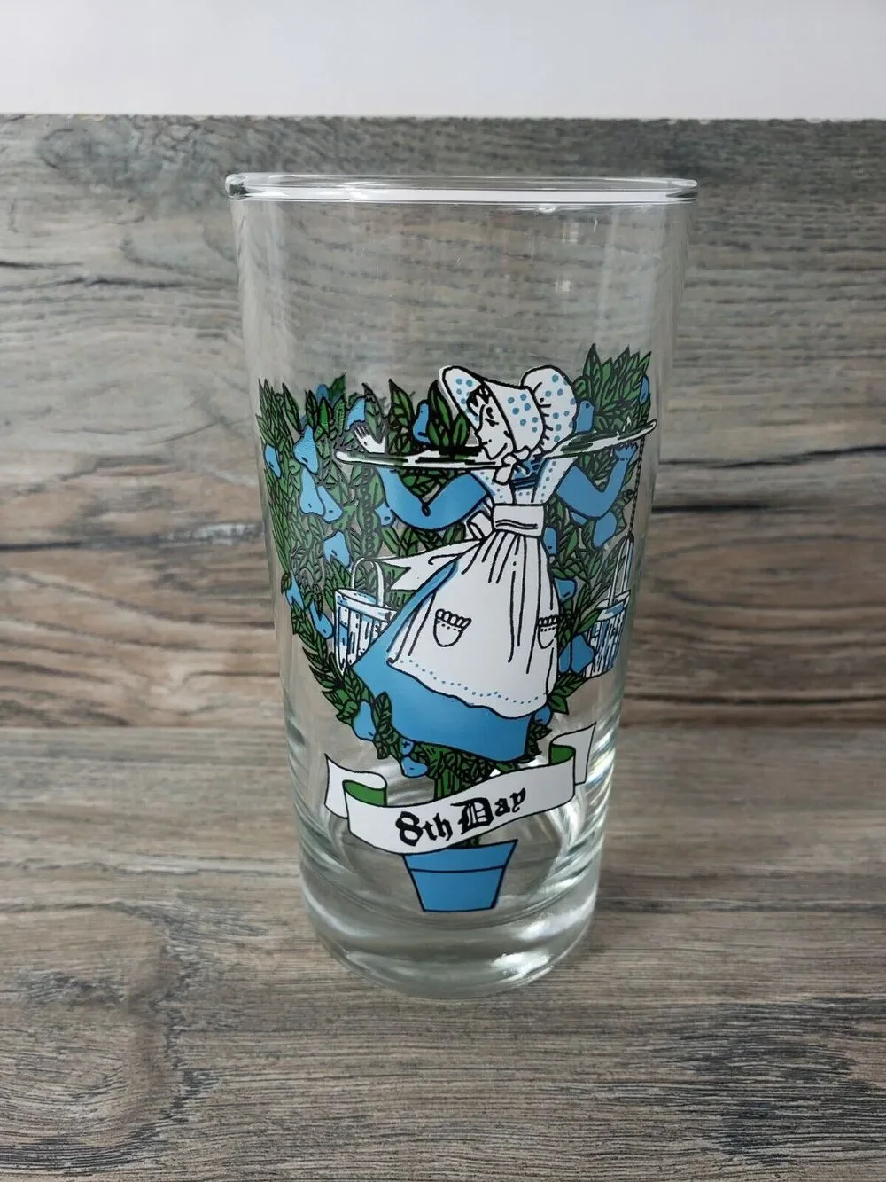 Twelve Days of Christmas by Indiana Glass 12 oz Replacement Glass Day 8